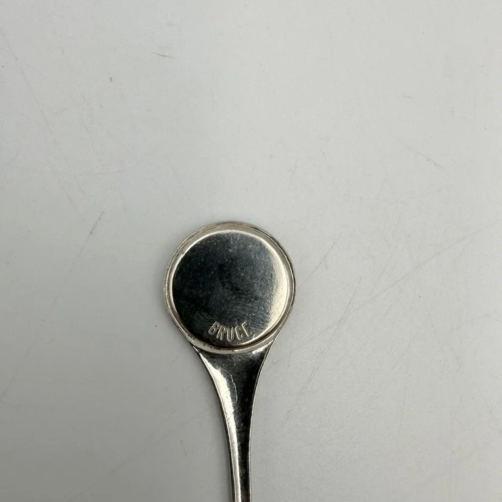 Vintage Bruce Confederate States of America Seal Souvenir Spoon Silver Tone